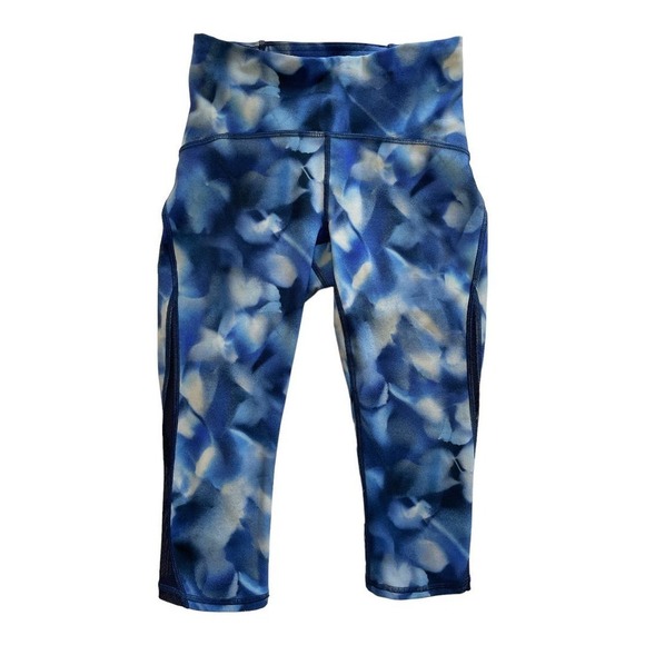 Lululemon Women’s Train Time Crop Leggings Blue Blossom Size 4 - Picture 1 of 7